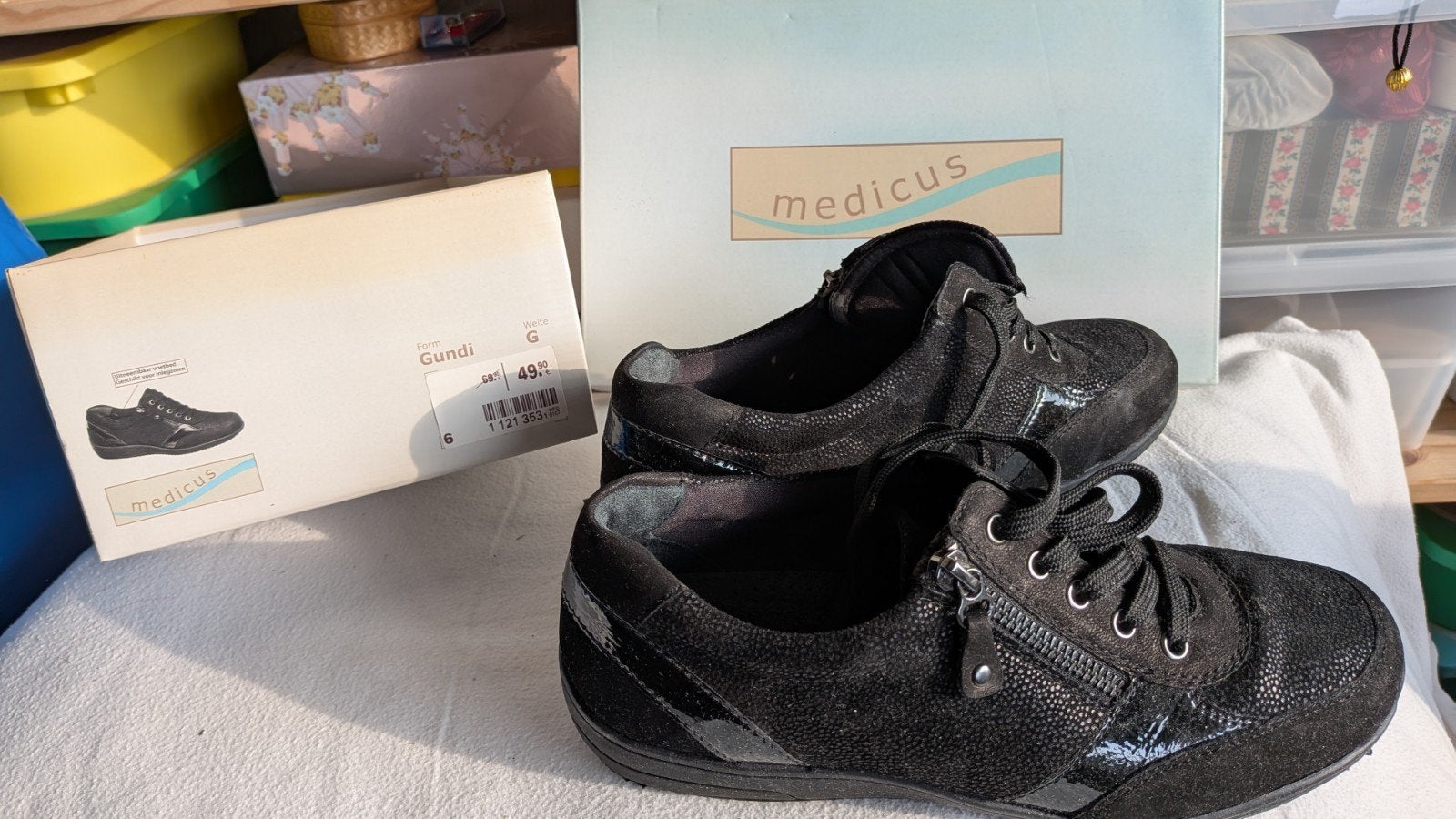 Medicus Gundi Zwart Maat 6 G sneakers - Zo goed als nieuw, Kleding | Dames, Schoenen, Ophalen, Medicus, Zwart, Sneakers of Gympen