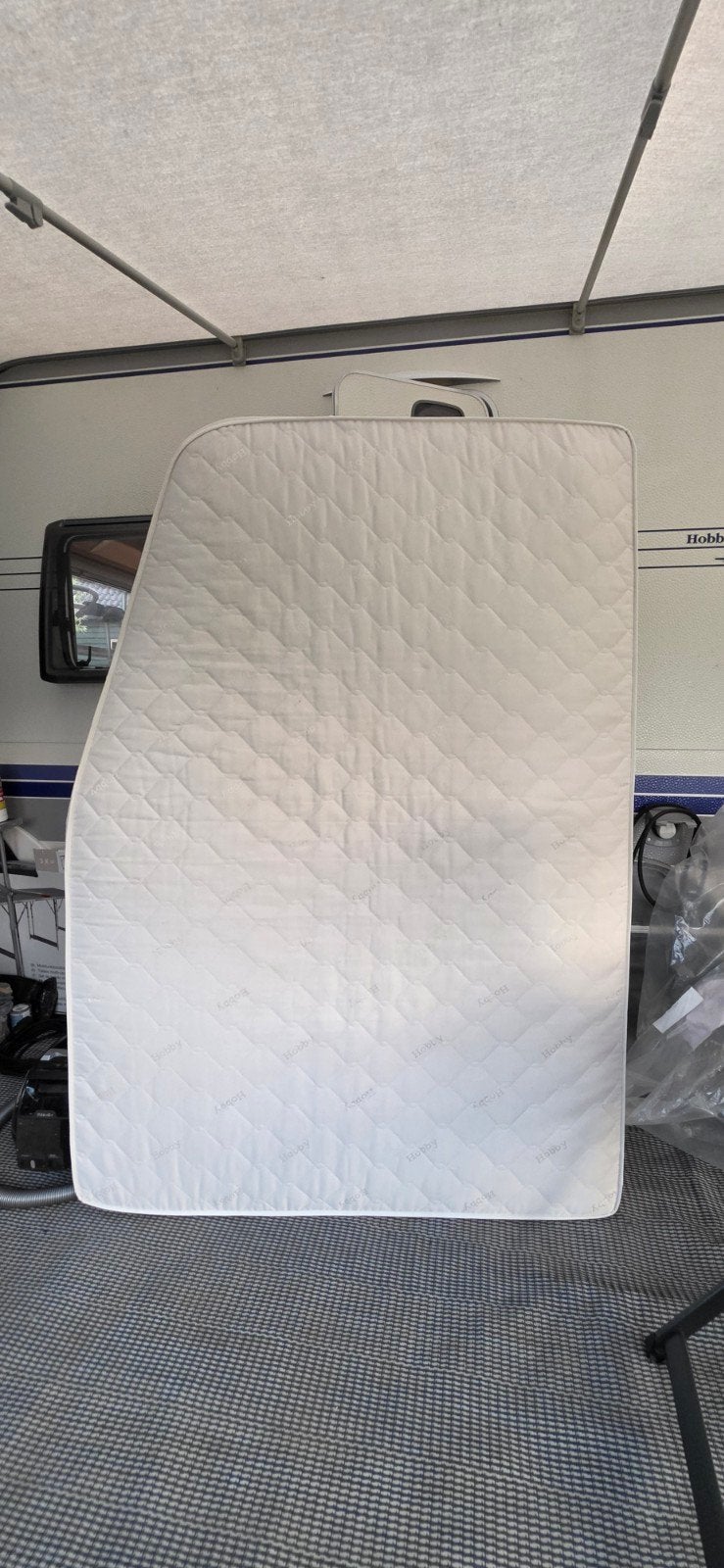 Hobby caravan matras - Frans bed - 16 cm dik, Ophalen of Verzenden