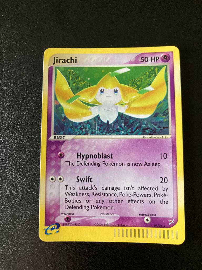 Pokemon kaart Jirachi Holo, Ophalen of Verzenden, Zo goed als nieuw