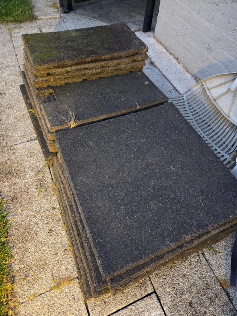 Gebruikte rubberen terrastegels, Ophalen, Gebruikt, Rubber, 10 m² of meer