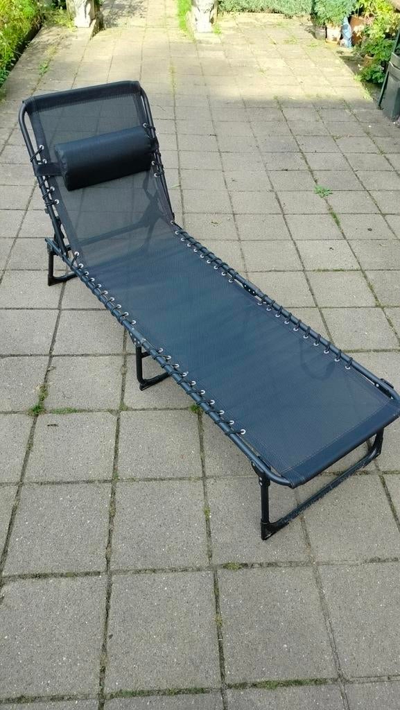 Mooi ligbedje opklapbaar tuinbed, Tuin en Terras, Ligbedden, Ophalen, Zo goed als nieuw, Kunststof, Verstelbaar