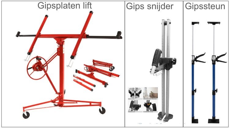 Gipsplatenlift te huur - snijder, steunen= super makkelijk!, Ophalen of Verzenden, Zo goed als nieuw, Overige materialen