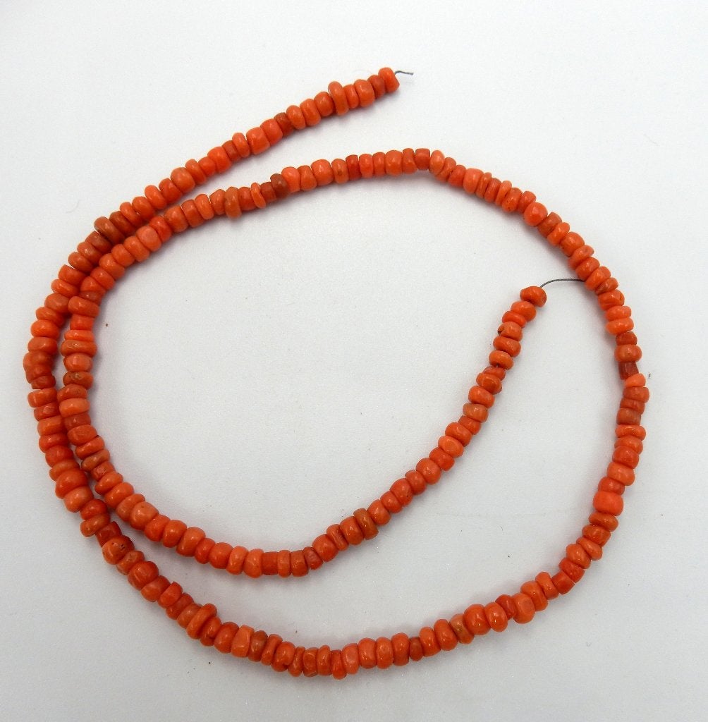 Streng antieke bloedkoralen 43 cm, Ophalen of Verzenden, Overige materialen, Ketting