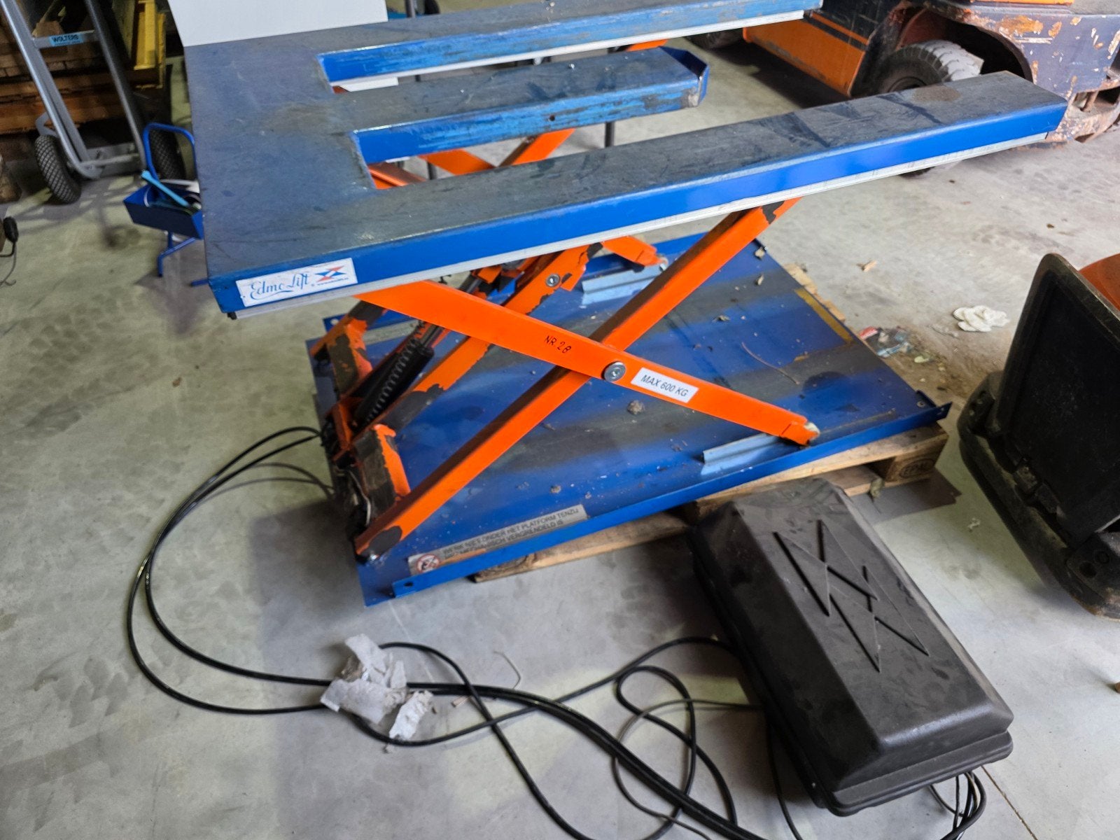Heftafel/pallet heftafel, Ophalen