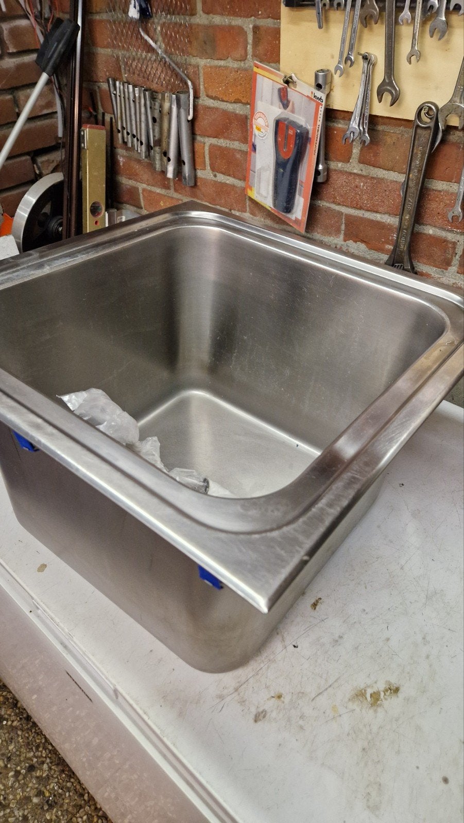 Grote RVS wasbak 50cm, Verzenden, Zilver, Metaal, Overige merken