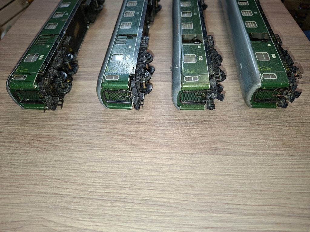Trix express HO105901 goederen wagon  Groen/Grijs - Gebruikt, Gebruikt, Gelijkstroom, Trix, Wagon