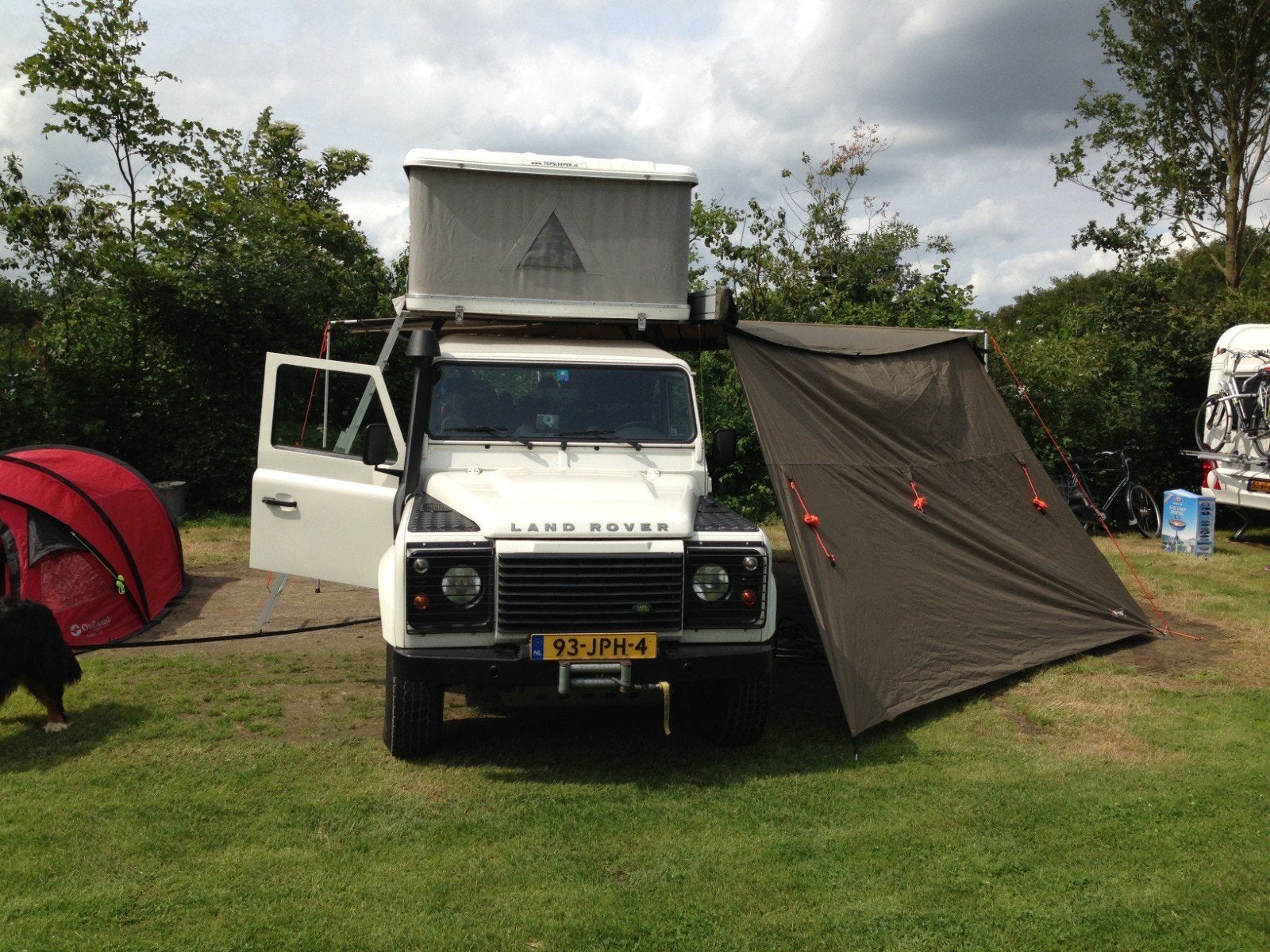Luifel met tent Foxwing, Ophalen