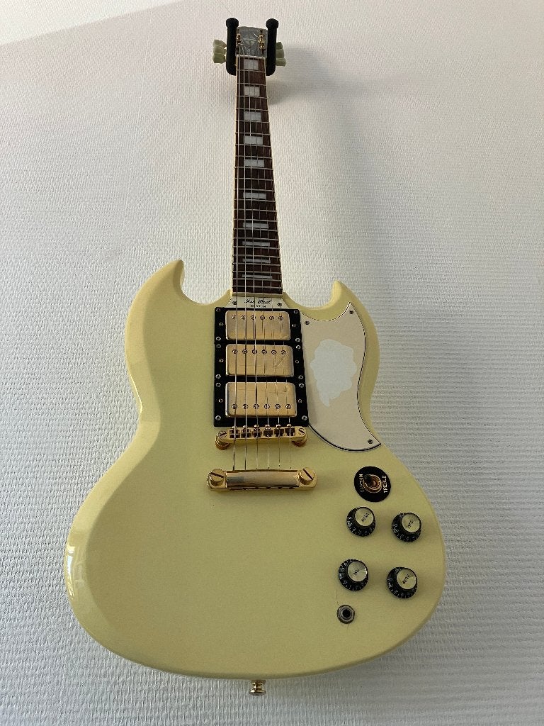 Epiphone Les Paul SG Custom 3PU (2000) – Korea (Unsung) Wit, Muziek en Instrumenten, Ophalen, Gebruikt, Solid body, Epiphone