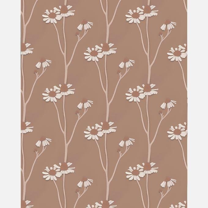 Kinderbehang Kamille Nude Studio Ditte, Bloemen, Mail@studioditte.nl, Baronielaan 252 4837 BH Breda, Studio Ditte