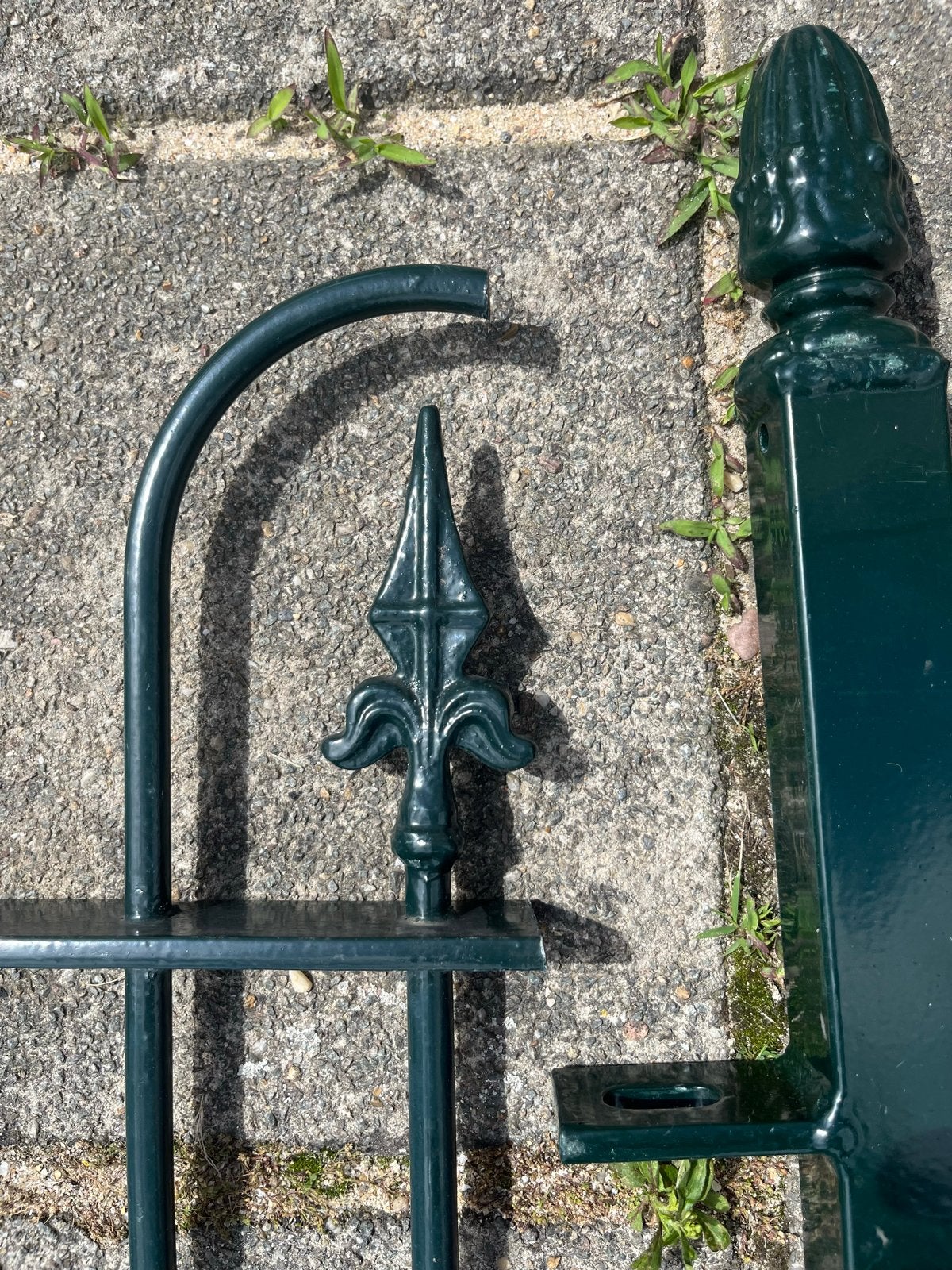 Sierhekwerk met poort en palen - IJzer, Gebruikt, Tuin en Terras, Ophalen, Met poort, Gebruikt, Sierhekwerk