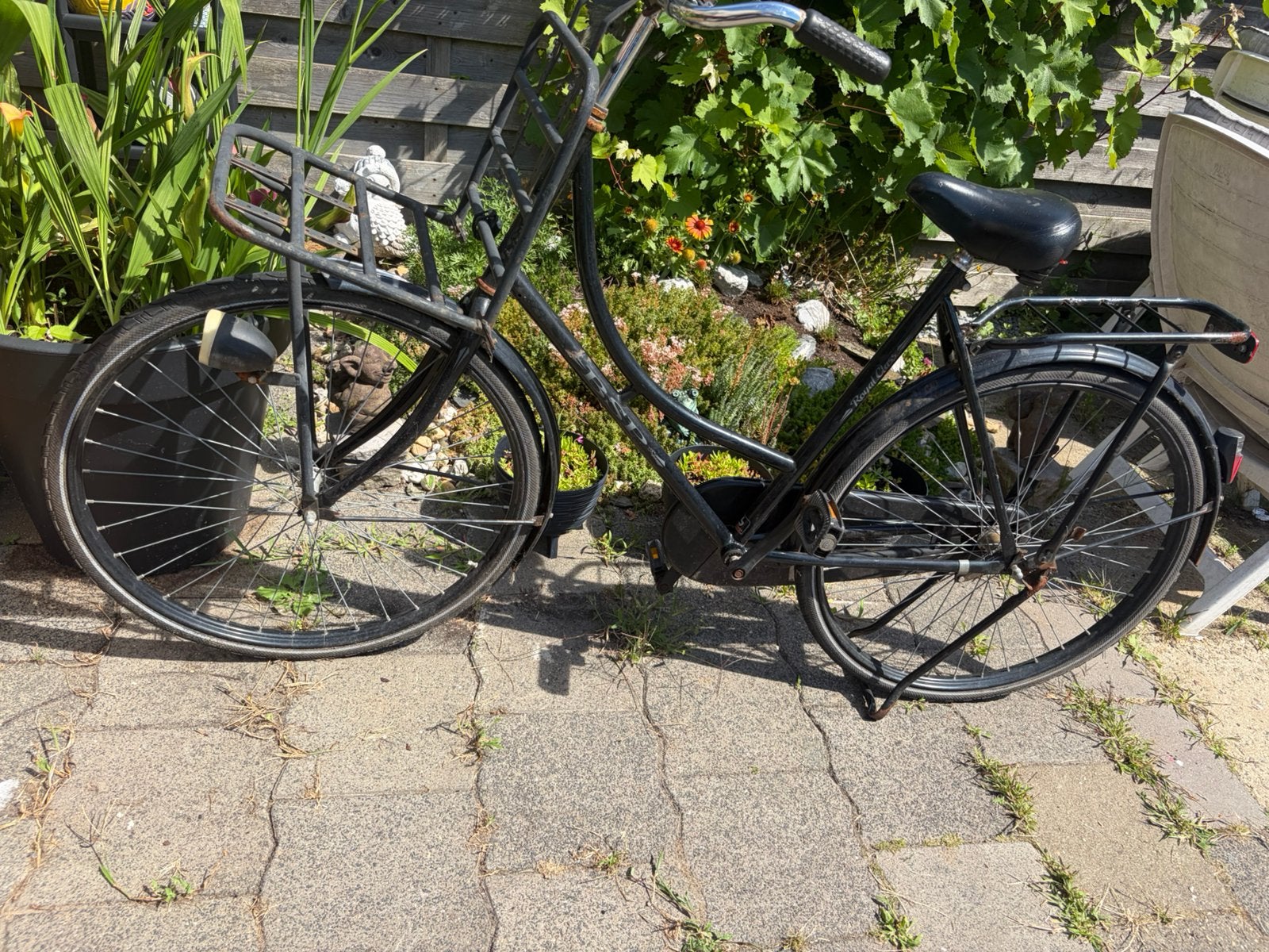 Stationfiets / kroegfiets / festivalfiets frame 53 cm, 50 tot 53 cm, Ophalen, Gebruikt, Terugtraprem