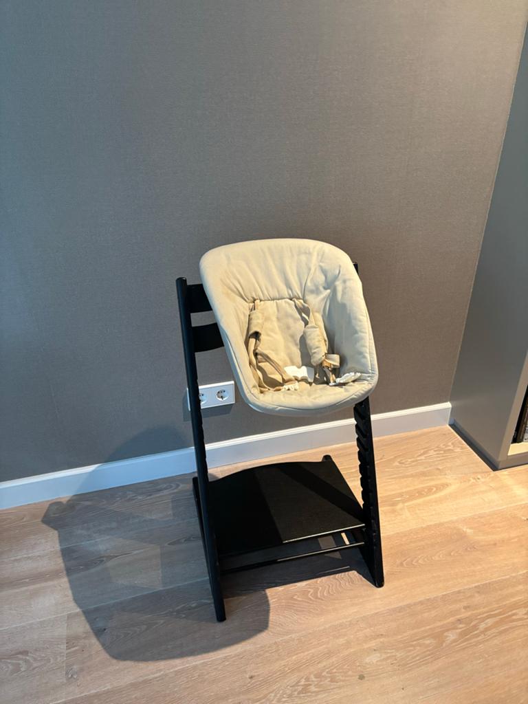 Stokke Tripp Trapp meegroeistoel inclusief newborn set, Ophalen, Gebruikt, Meegroeistoel, Aanschuifbaar