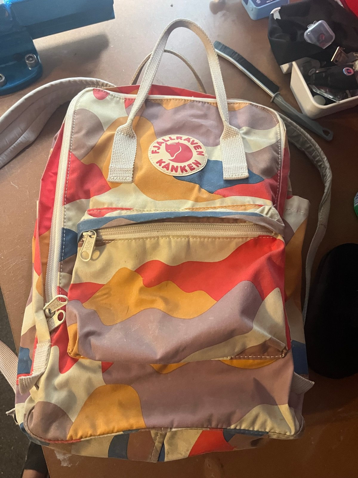 Fjällräven Kanken rugzak - Kleurrijk patroon, Overige merken, Gebruikt, 25 tot 40 cm, Ophalen of Verzenden