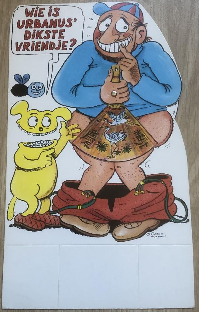 URBANUS - WIE IS URBANUS´ DIKSTE VRIENDJE? -DISPLAY 29,CM, Ophalen of Verzenden, Overige figuren, Zo goed als nieuw, Plaatje, Poster of Sticker