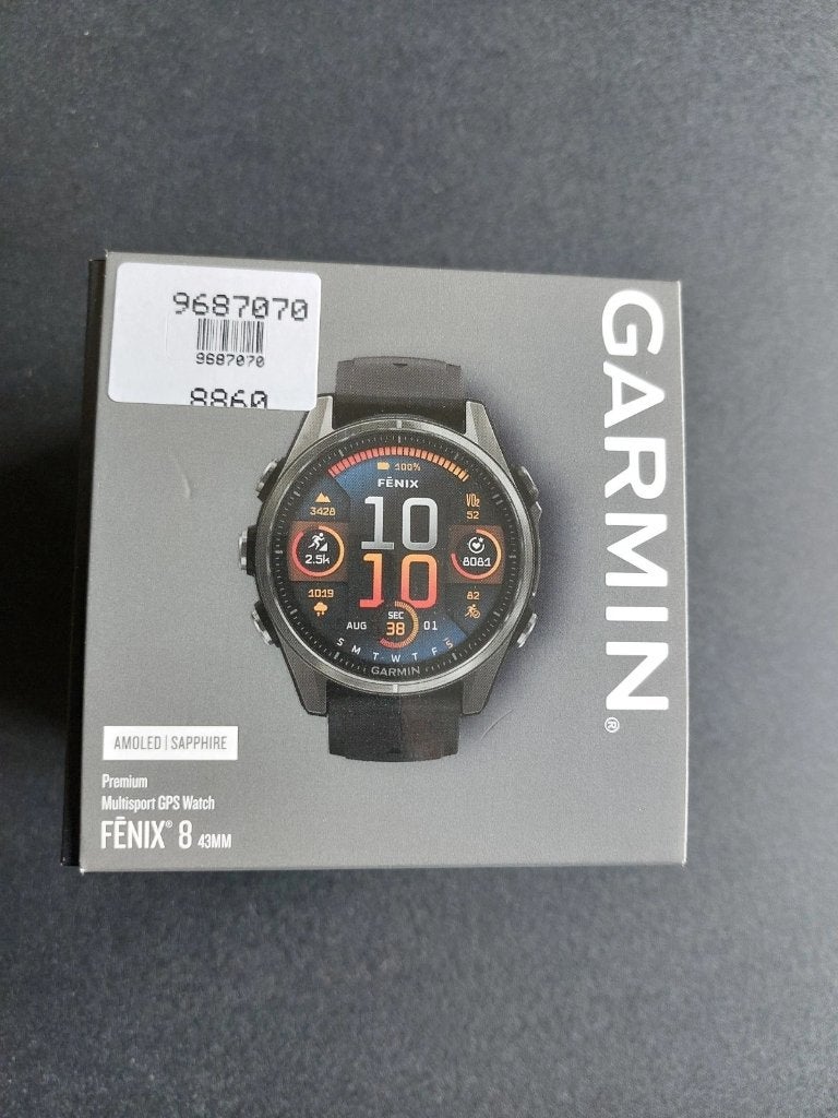 Garmin Fenix 8 Amoled 43mm Titanium GPS, Ophalen, Zwart, Zo goed als nieuw, GPS