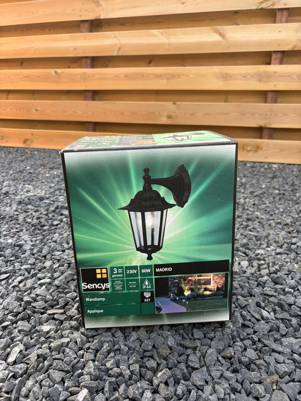 Sencys buitenlamp Madrid - Nieuw in doos, Tuin en Terras, Overige materialen, Minder dan 50 watt, Wandlamp, Nieuw