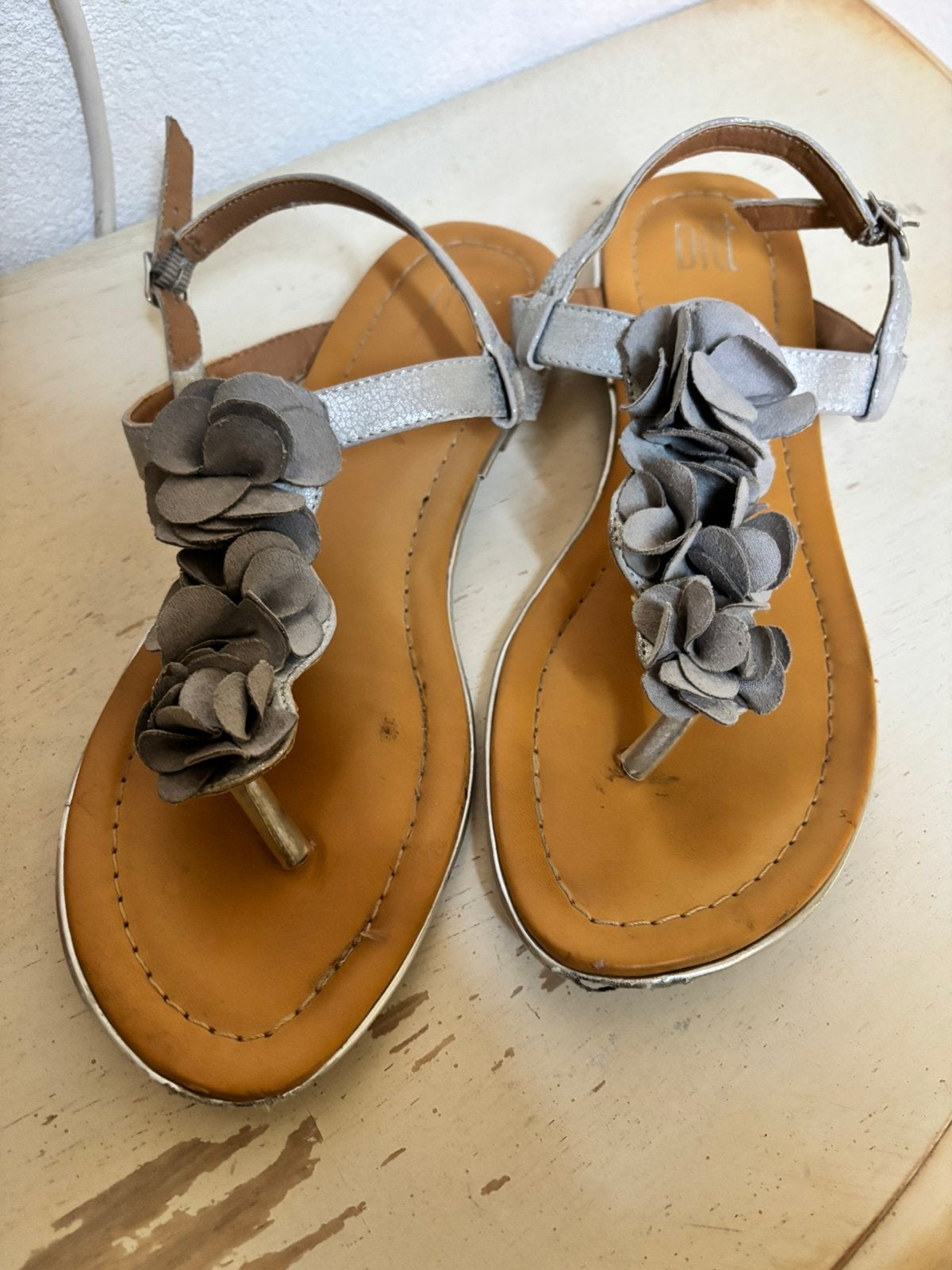Dames sandalen Pitt zilvergrijs maat 41, Grijs, Gedragen, Sandalen of Muiltjes, Ophalen of Verzenden