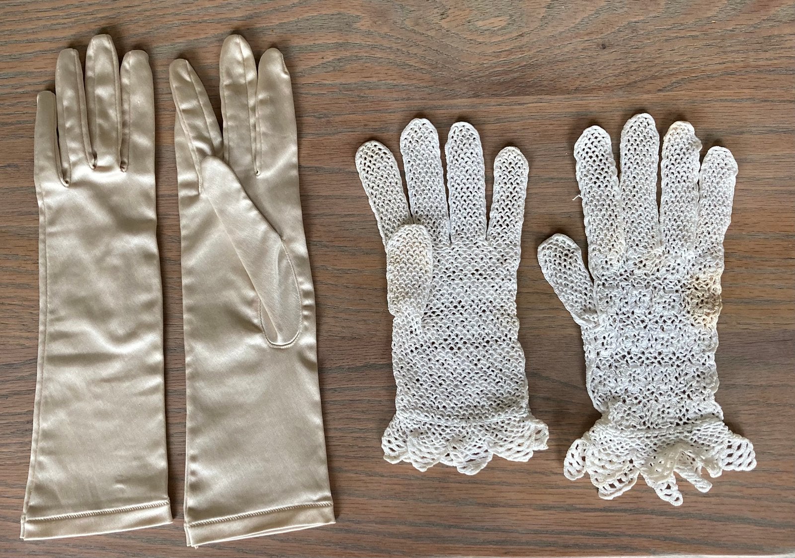 Oude dameshandschoenen, Ophalen of Verzenden, Gedragen, Handschoenen