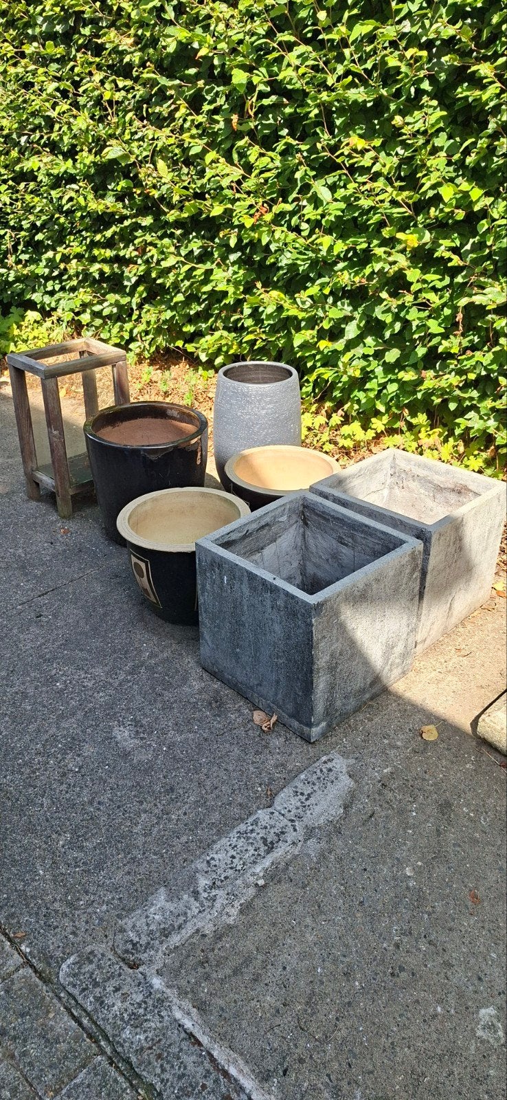 Diverse bloempotten en windlicht, Gebruikt, Aardewerk, 40 tot 70 cm, Ophalen