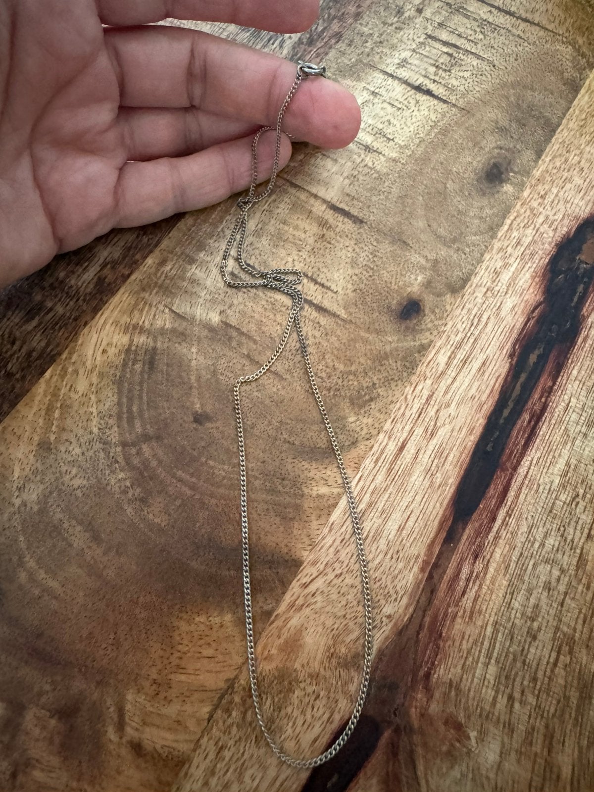 835 zilver ketting 50cm, Ophalen of Verzenden, Zilver