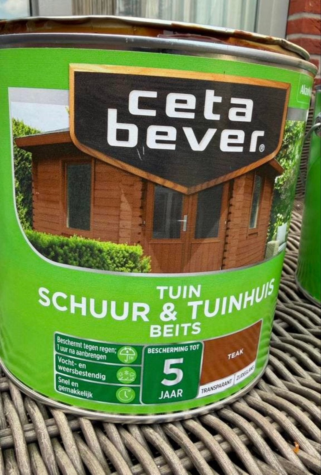 CetaBever Schuur & Tuinhuis Beits Teak 085, Ophalen, Bruin, Nieuw, Beits