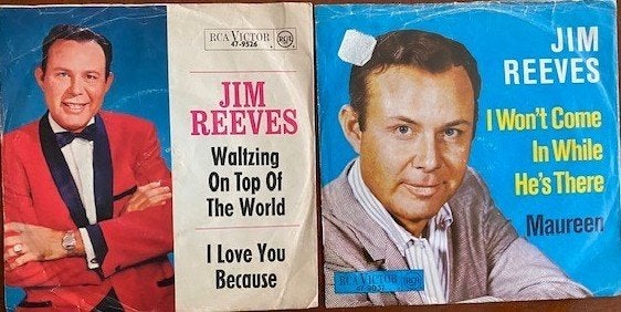 Jim Reeves:AdiosAmigo/DistantDrums/theStorm/WaltzingOnTheTop, Ophalen of Verzenden, Zo goed als nieuw, 7 inch
