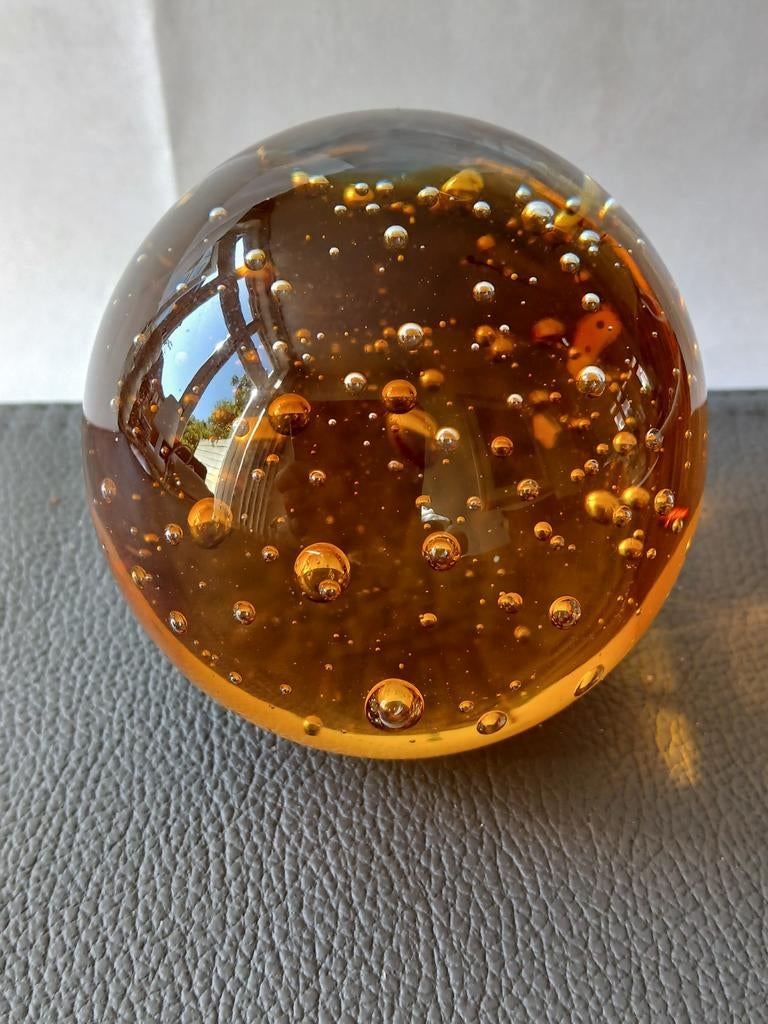 Vintage glazen presse papier., Antiek en Kunst, Ophalen of Verzenden