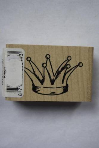 Stempel Kroon 3,3x5,2cm, Verzenden, Nieuw, Houten stempel