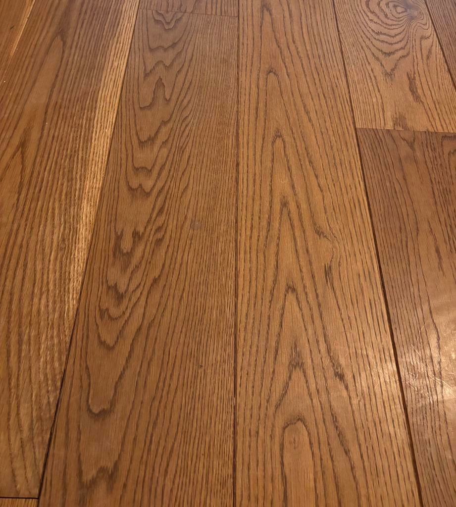 Wit amerikaans eiken vloer 45m2, Ophalen, Gebruikt, Vloerdelen of -planken, 10 m² of meer