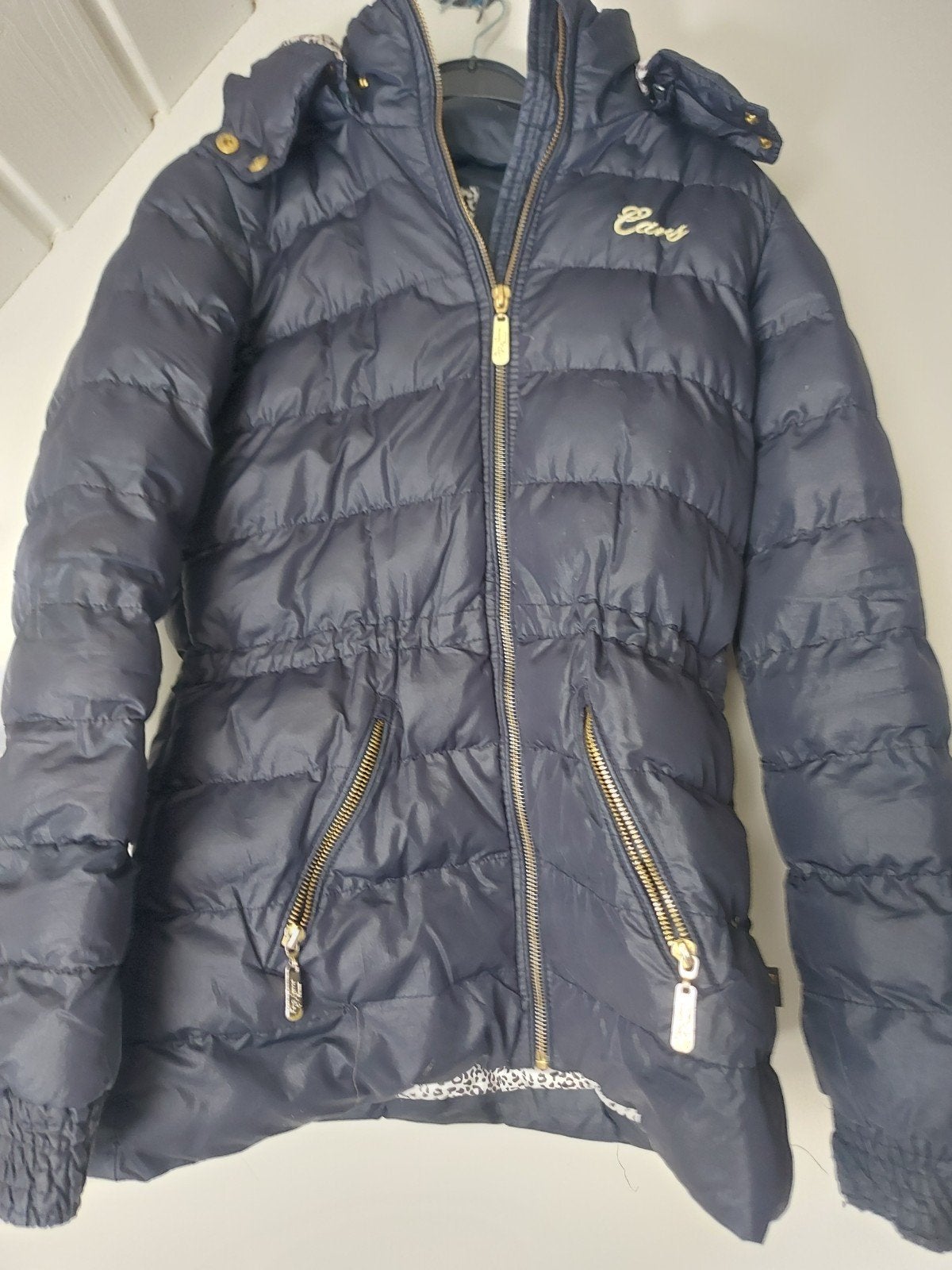 Cars Jeans winterjas met panterprint voering 164(14), Gebruikt, Meisje, Ophalen of Verzenden, Cars Jeans