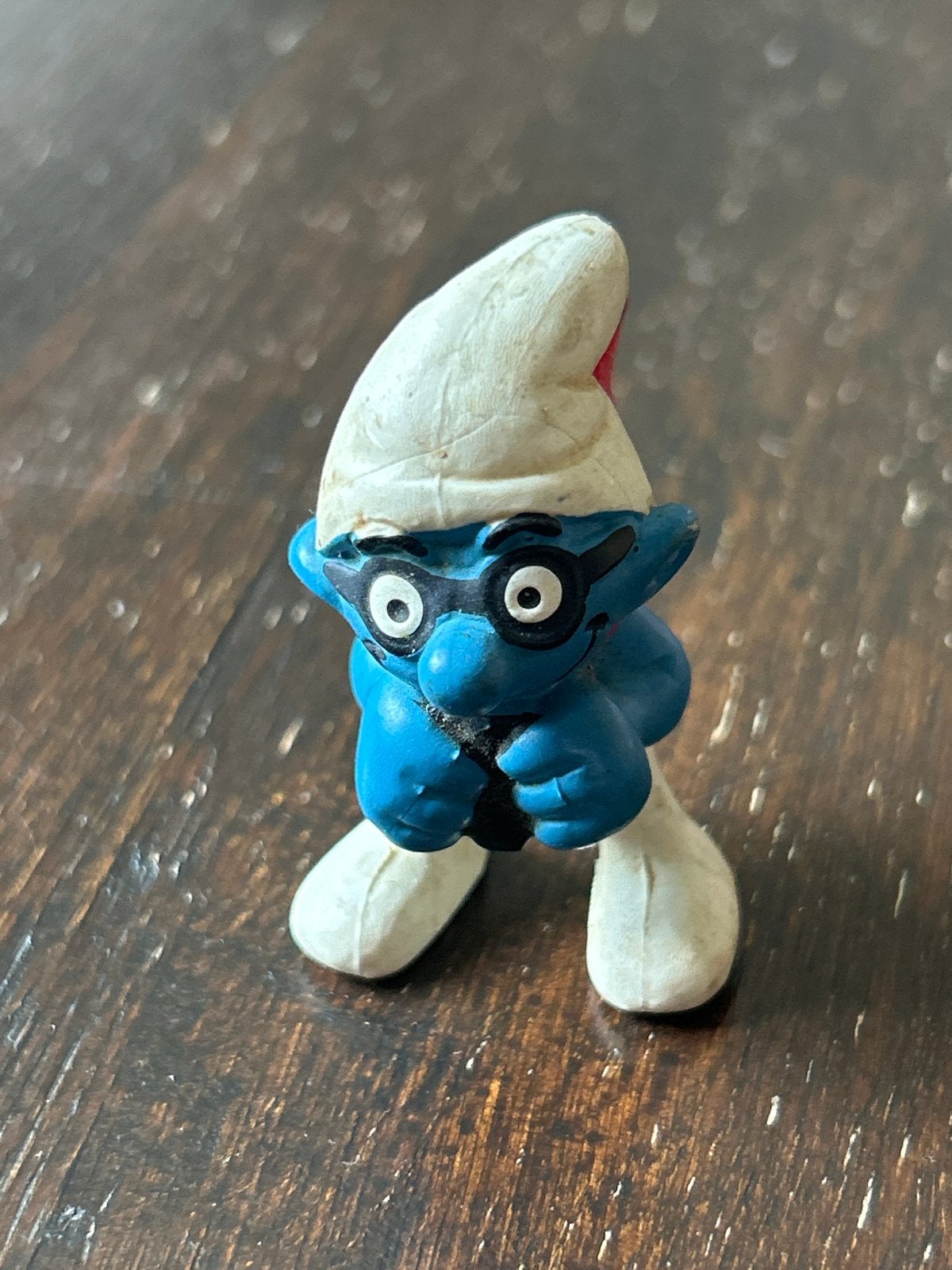 Vintage Brilsmurf Figuurtje - Gebruikt, Verzamelen, Ophalen of Verzenden, Gebruikt, Brilsmurf, Poppetje, Figuurtje of Knuffel
