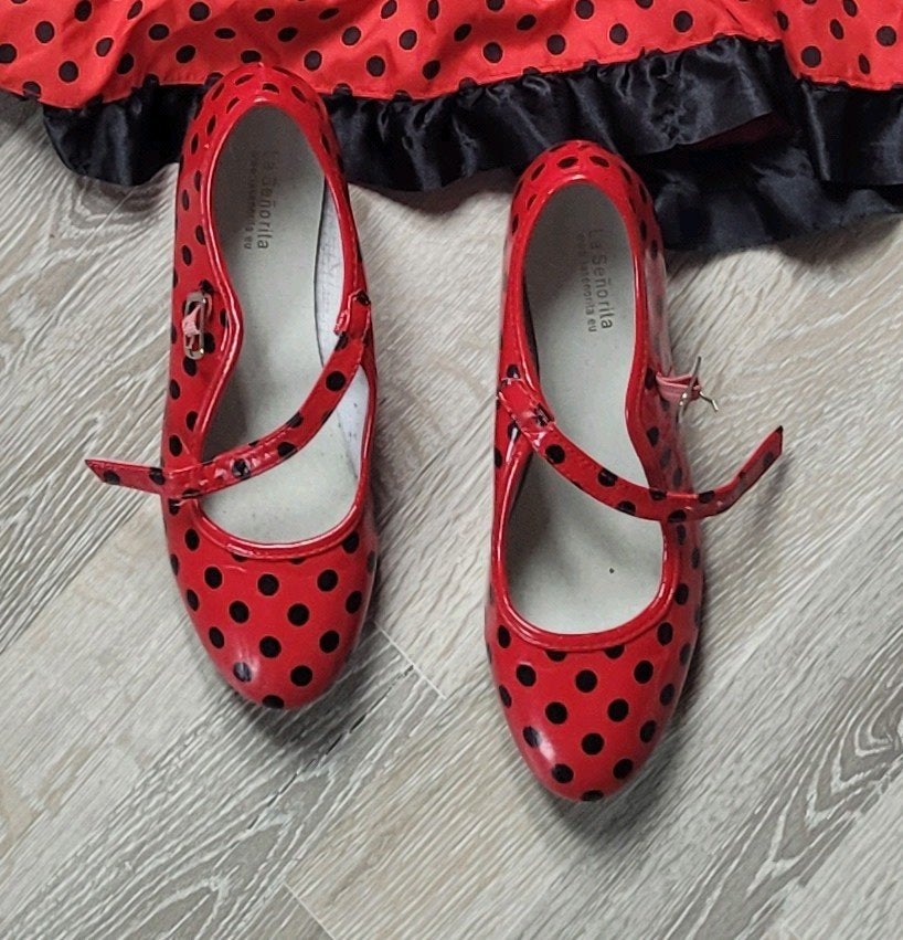 La Senorita Leuke Spaanse Flamenco dansschoenen, Meisje, Overige typen, Ophalen of Verzenden, Zo goed als nieuw