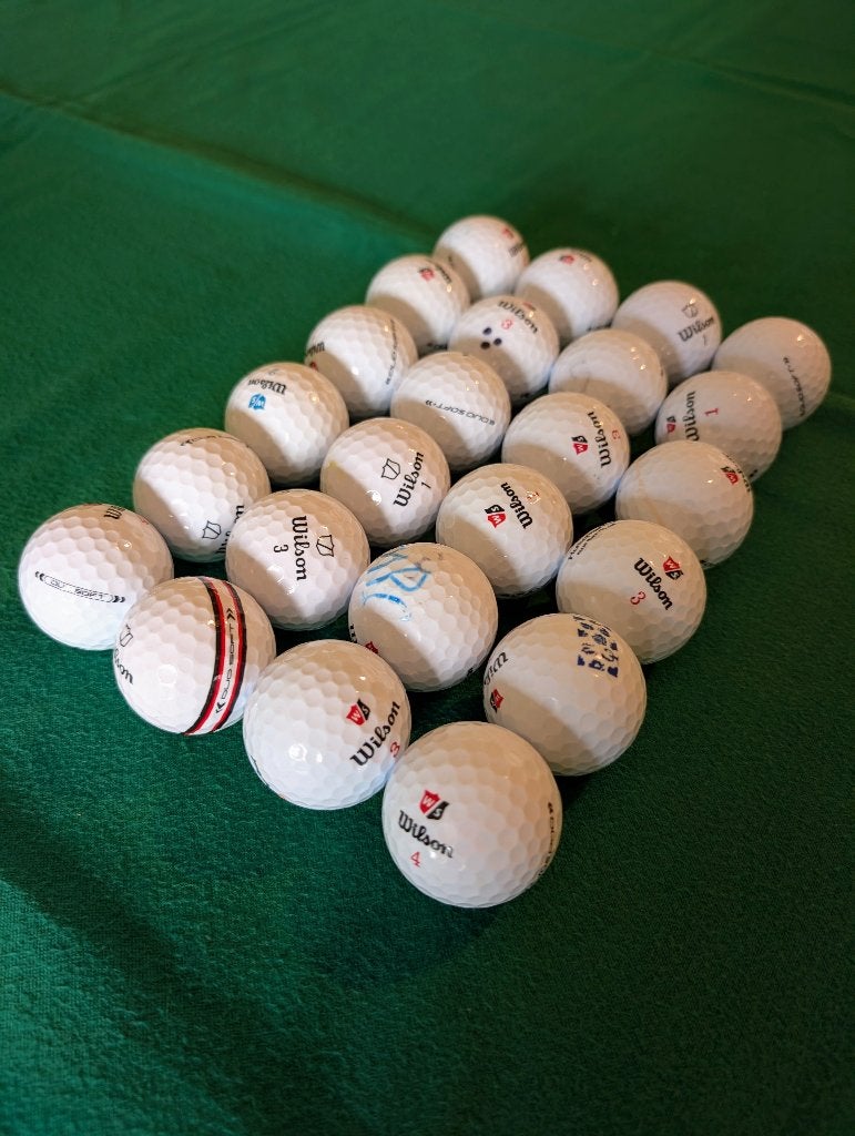 24 Stuks Wilson Duo Soft Golfballen, Ophalen of Verzenden, Zo goed als nieuw, Bal(len), Overige merken