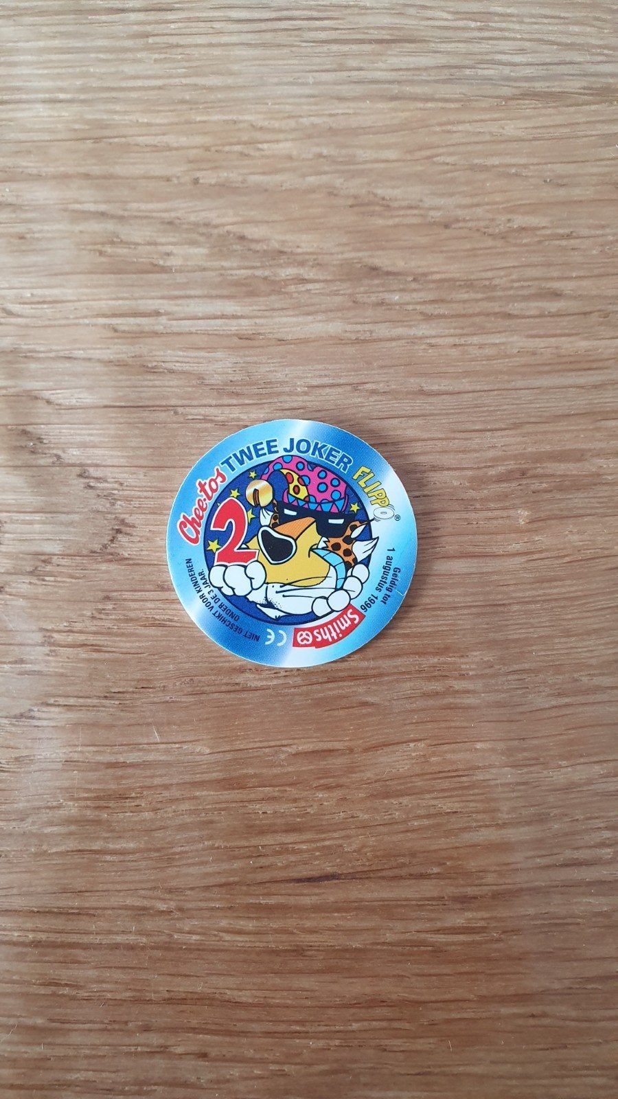 Joker Flippo 2 punten met groene poot Chester Cheetos Smiths, Verzamelen, Flippo's, Verzenden, Looney Tunes, Losse flippo's