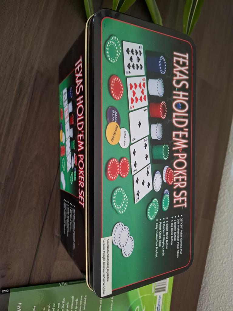 Poker Set in blikken doos, Vijf spelers of meer, Ophalen, Nieuw
