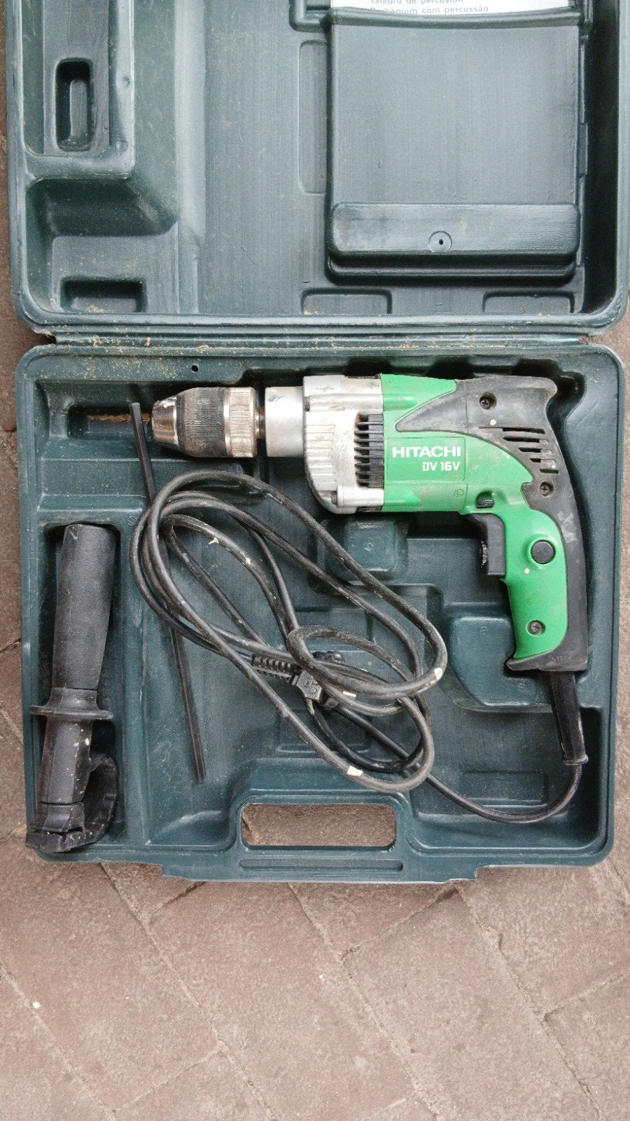 Hitachi DV 16V Klopboormachine met koffer, Doe-het-zelf en Verbouw, Boormachine, Gebruikt, Ophalen of Verzenden, Klopboormechanisme