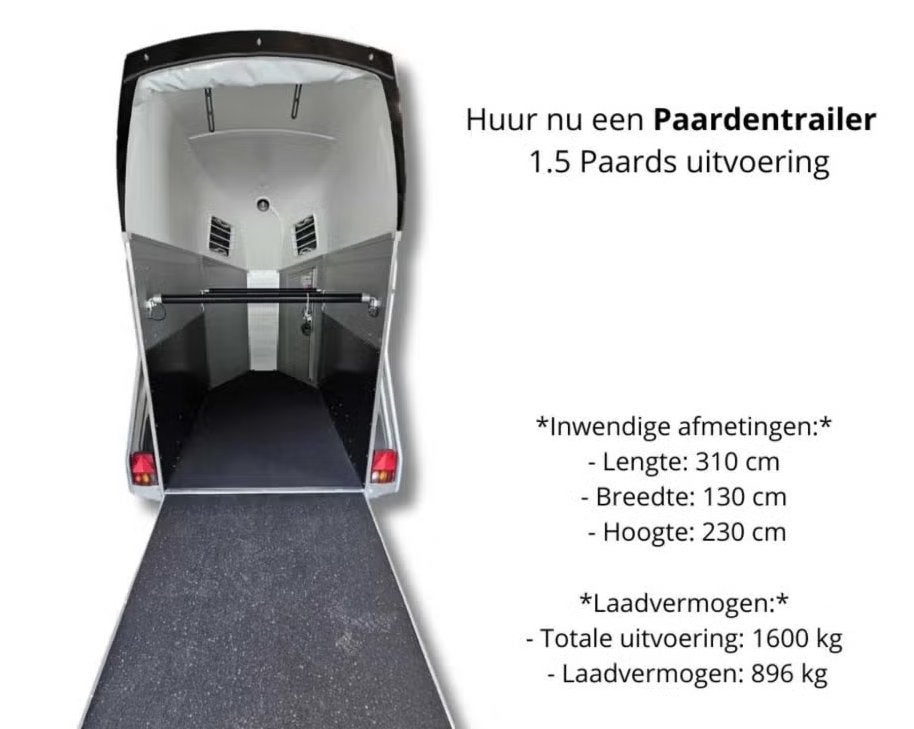 Huur nu een paardentrailer - 1.5 Paards uitvoering, Ophalen, Böckmann Fahrzeugwerke GmbH, Info@boeckmann.com, Industriegebiet Siehefeld D-49688 Lastrup Duitsland