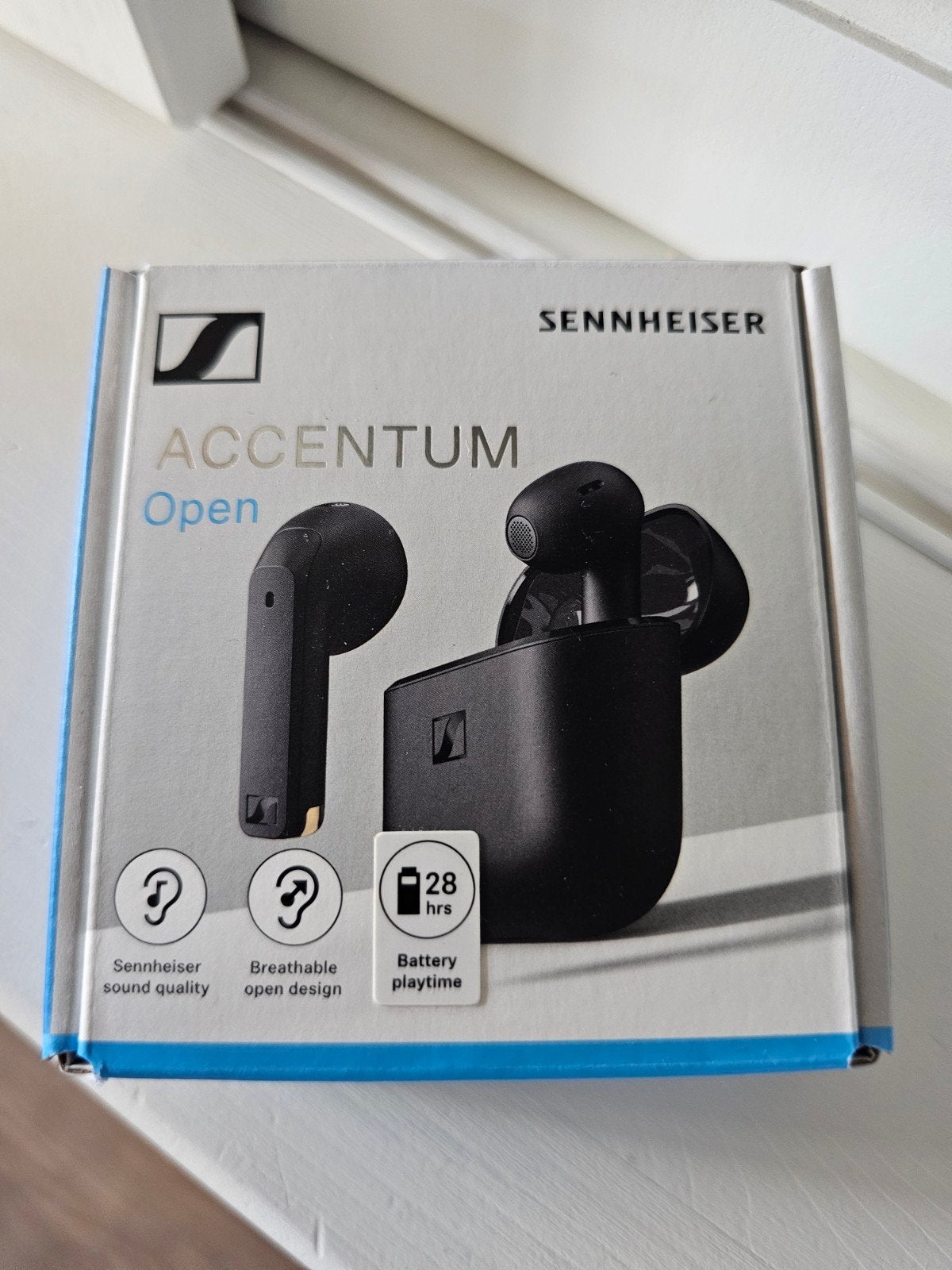 Sennheiser Accentum Open Draadloze Oordopjes Zwart, Sennheiser, Ophalen of Verzenden, Zo goed als nieuw, Open-ear
