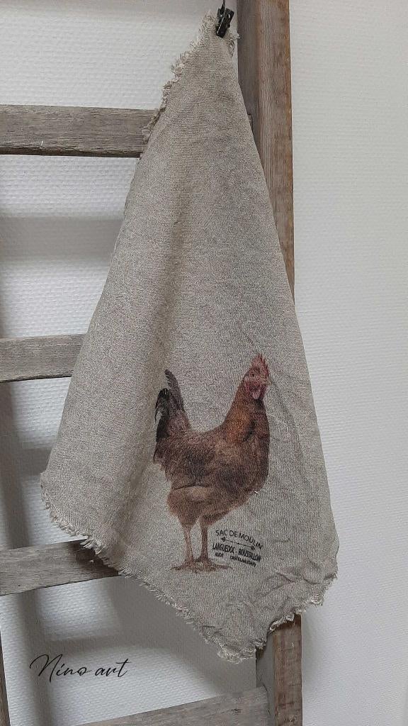 Shabby doek kip, Huis en Inrichting, Woonaccessoires | Overige, Www.jufbrocante.nl, Www.jufbrocante.nl, Nieuw, Ophalen of Verzenden