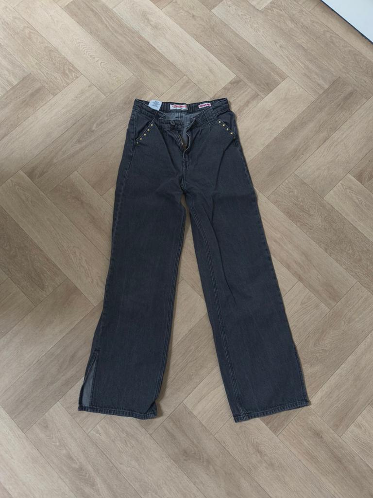 Vingino Wide Leg Broek Maat 152 Zwart meiden, Kinderen en Baby's, Kinderkleding | Maat 152, Broek, Gebruikt, Meisje, Ophalen of Verzenden