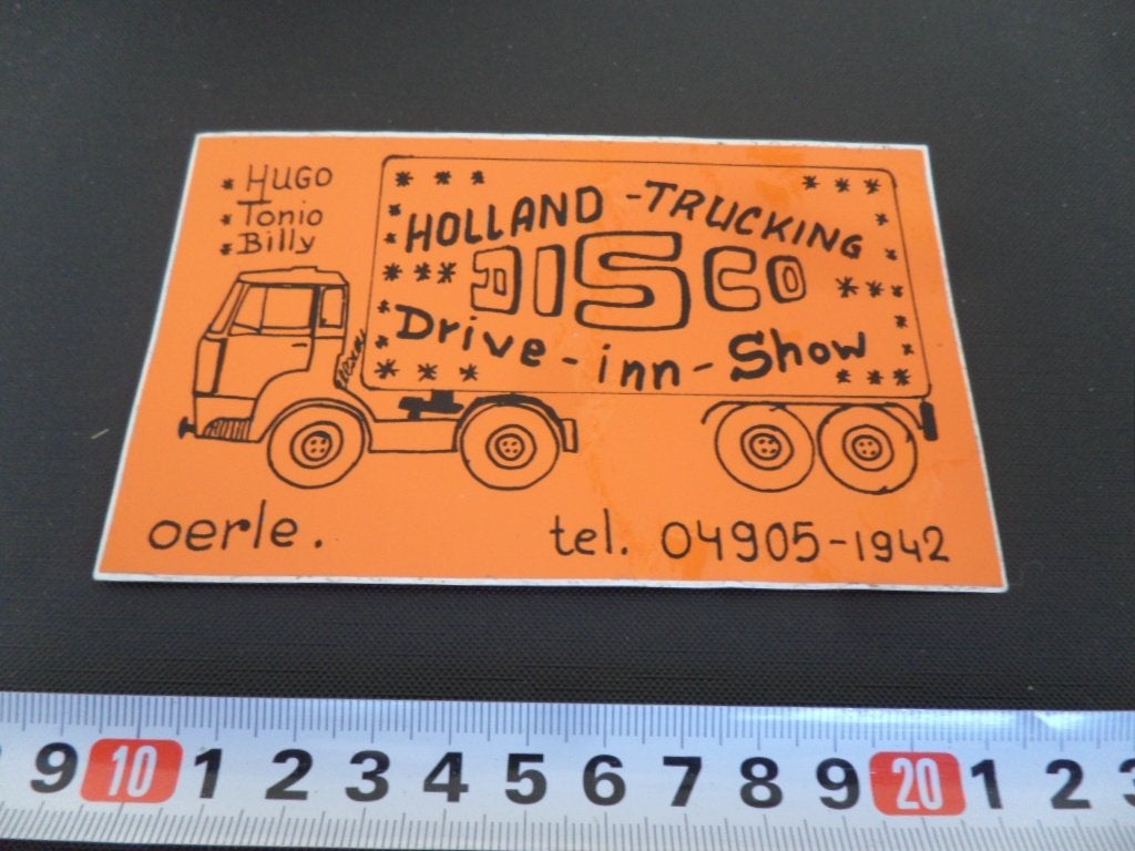 sticker Oerle Holland Trucking Disco  Drive- Inn show, Ophalen, Zo goed als nieuw