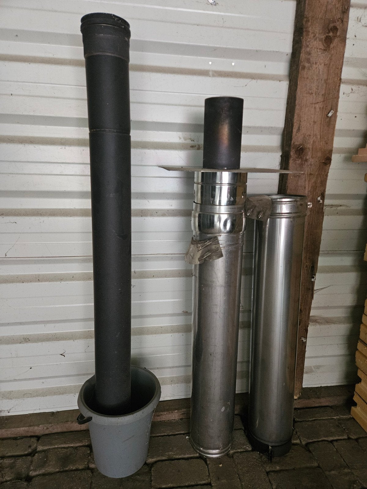 kachelpijp set 125mm, Ophalen, Rvs, Minder dan 2 meter, 80 mm of meer