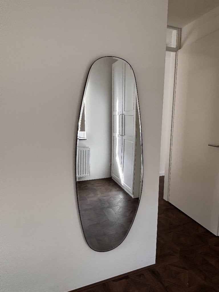 Blossholm Opal spiegel groot 15055 cm – organische vorm, Huis en Inrichting, Ophalen, 100 tot 150 cm, Zo goed als nieuw, Overige vormen