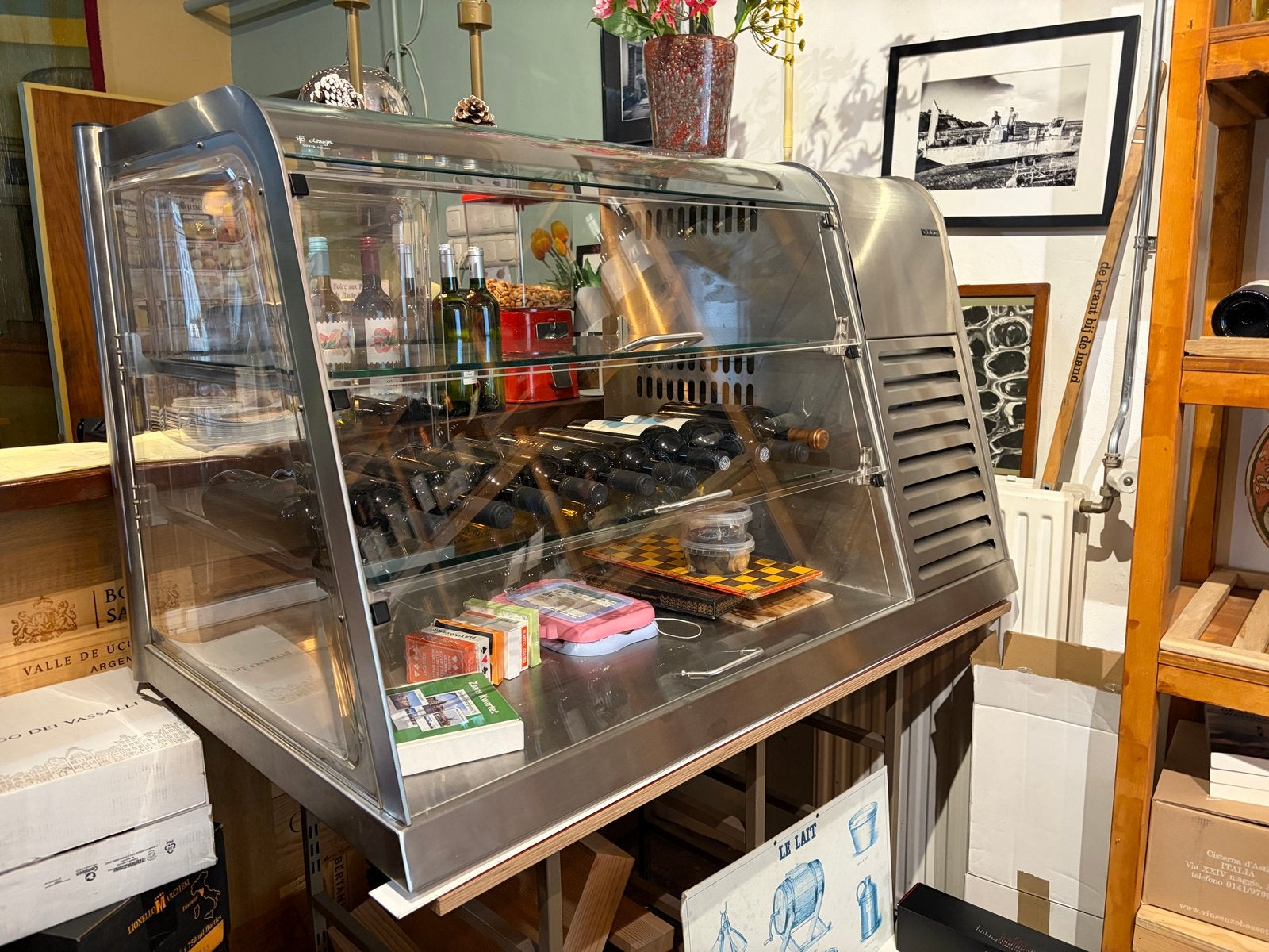 Culion Koelvitrine - Perfect voor Wijn en Delicatessen, Ophalen, 150 tot 200 liter, Minder dan 85 cm, 60 cm of meer