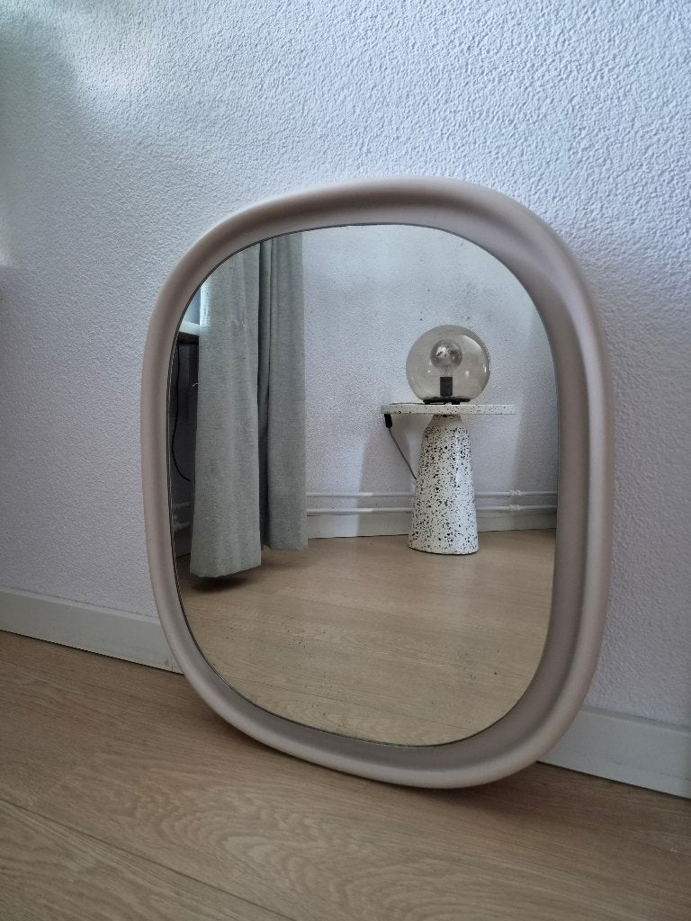Vintage Sphinx spiegel zwevend en porselein, Ophalen, Gebruikt, Minder dan 100 cm, Overige vormen