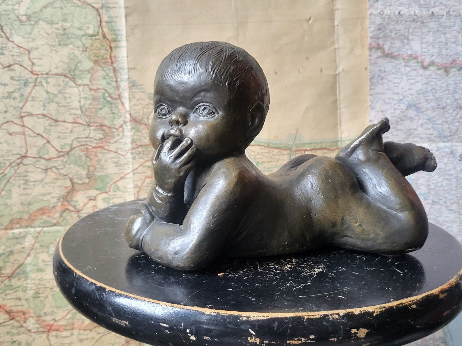 Bronzen beeld baby / peuter door Mat Wanders – gesigneerd, Ophalen of Verzenden