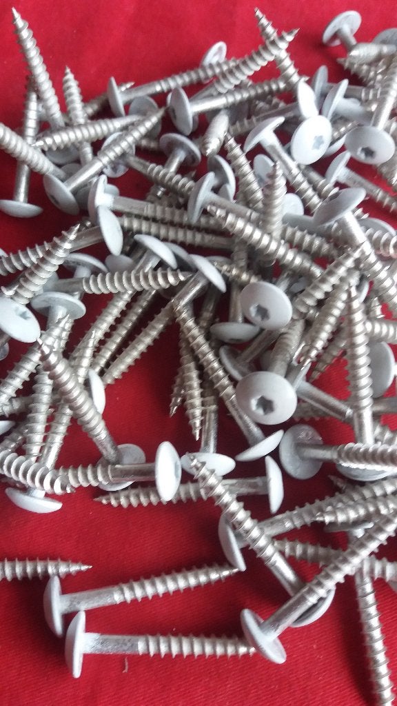 RVS Trespa gevel schroeven 100 st voor 15 euro, Ophalen, Schroeven, Nieuw, Minder dan 50 mm