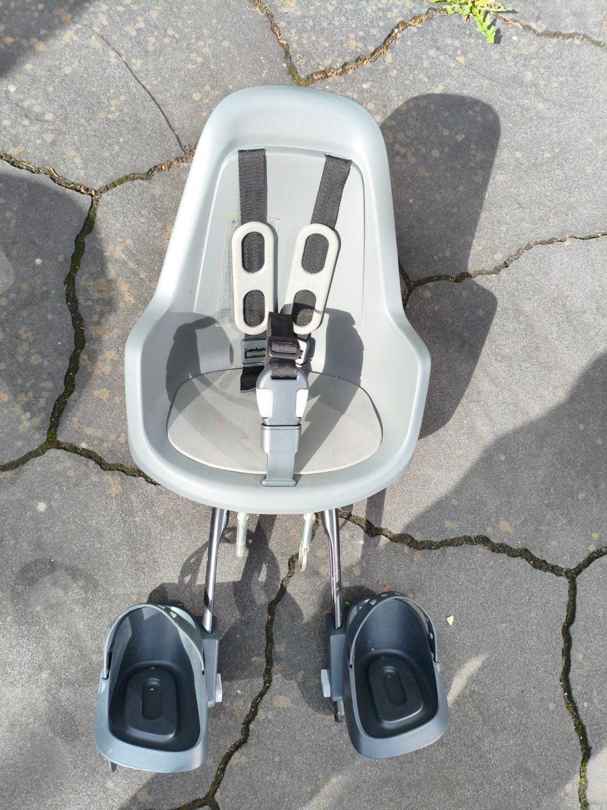 Bobike Mini Exclusive voorzitje - Grijs, Fietsen en Brommers, Fietsaccessoires | Fietsstoeltjes, Voetsteuntjes, Voorzitje, Ophalen of Verzenden