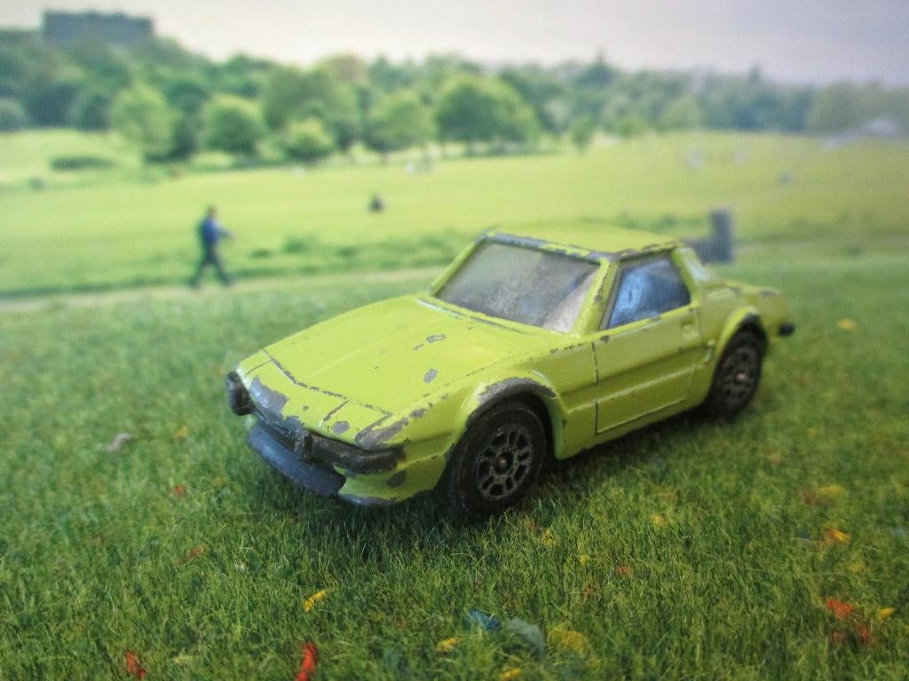 +/- 1:50 Fiat X1/9 - Corgi Juniors lime groen, Ophalen of Verzenden, Gebruikt, Auto