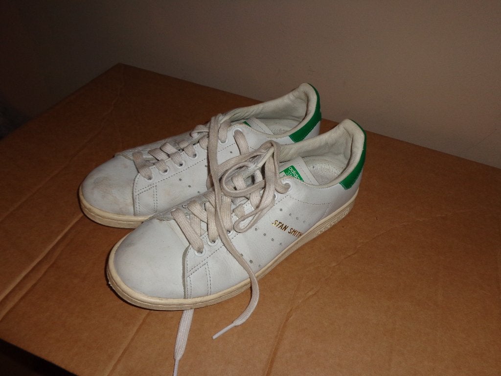 witte herensneakers van Adidas, Stan Smith, maat 39 1/2, Ophalen of Verzenden, Gedragen, Wit, Sneakers of Gympen